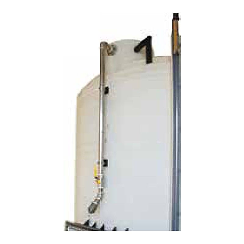 Peabody Engineering drop fill line, SS, installed on tank