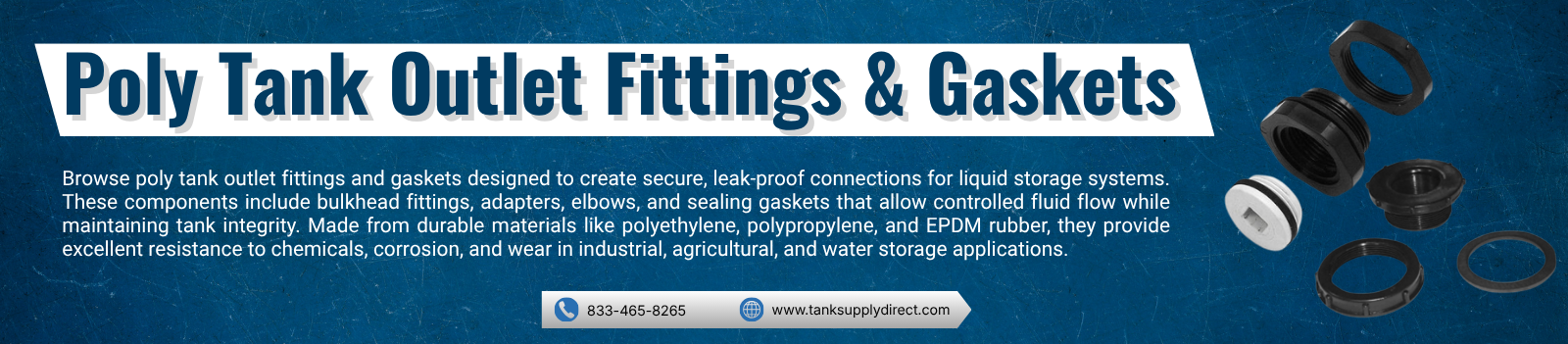 Poly Tank Outlet Fittings and Gaskets