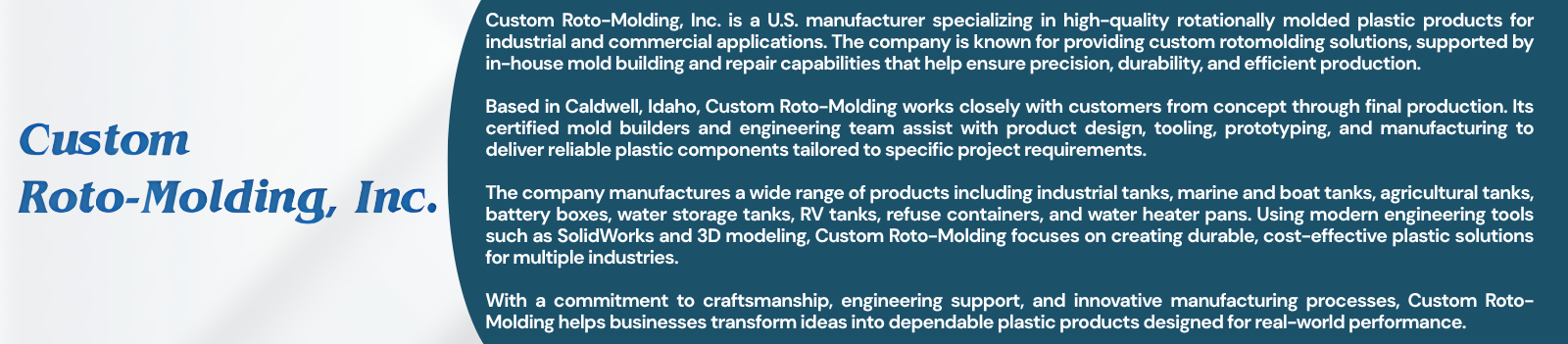 Custom Roto-Molding Tanks