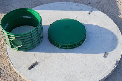 Texas Precast 20 inch septic tank riser and matching concrete lid