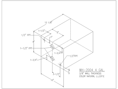 4 Gallon Water/Holding Tank - 2004 - JMS