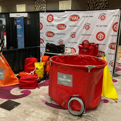 1000 Gallon Rol-La-Tank Type-2  22 Oz HPR® (Red, Yellow) Fol-Da-Tank (MPN: RLTT2-1000)