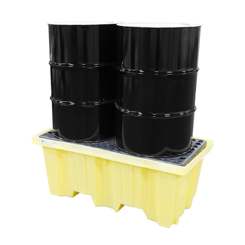 Enpac 2 Drum Nestable Poly Spill Pallet (MPN: 5222-YE)