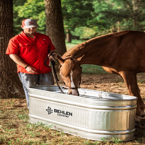 165 Gallon Behlen Country 2' x 2' x 6' Farmstead Oval Galvanized Tank (MPN: 50130048)