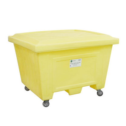 ENPAC Extra Large Tote Bin with Lid and 4" Urethane Wheels,(MPN:1530-YE)