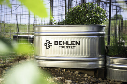 100 Gallon Behlen Country 2' x 2' x 4' Farmstead Oval Galvanized Tank (MPN: 50130028)