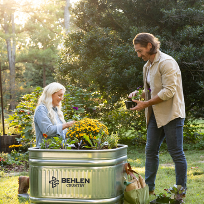 120 Gallon Behlen Country 34" x 34" x 24" Shallow Farmstead Square Stock Galvanized Tanks (MPN: 50140088)