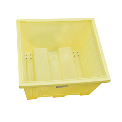 ENPAC Extra Large Tote Bin with Lid and 4" Urethane Wheels,(MPN:1530-YE)