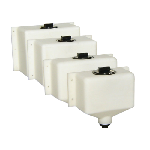 4 Gallon Custom Roto-Mold Rectangular Plastic Cone Bottom Tank (MPN 4 RCT)