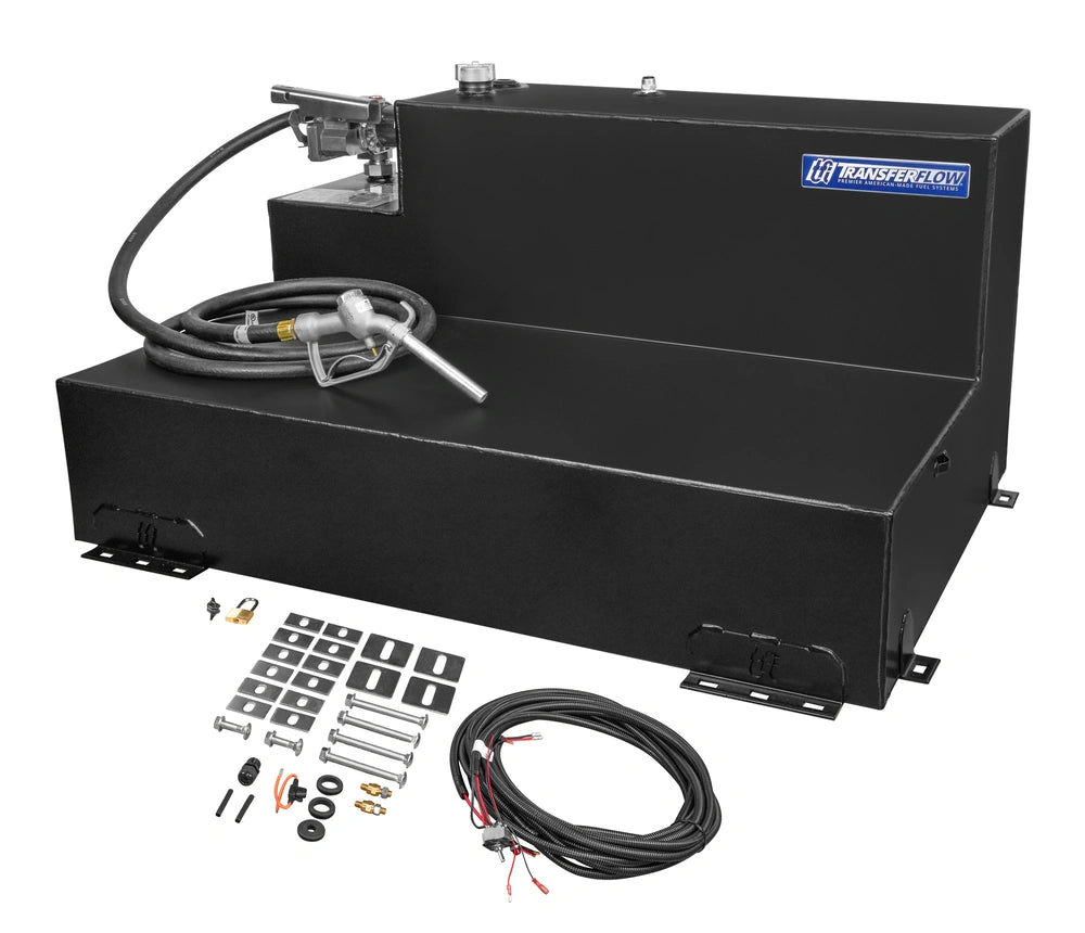 100 Gallon L-Shaped Refueling Tank System For Gas, Diesel, and Kerosene - 0800109418