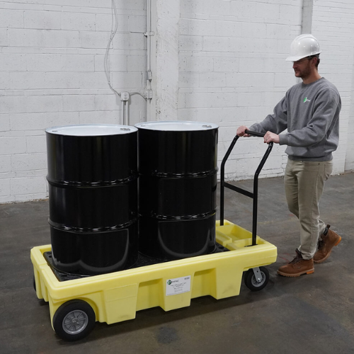 ENPAC 2 Drum Poly Spill Cart All-Terrain, (MPN: 5200-YE-A)