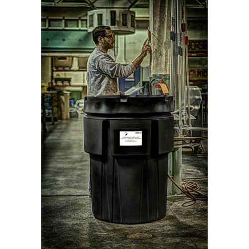 Enpac 95-Gallon Poly Spill Pack Drum with Screw-Top Lid, Black (MPN: 1095-BD)