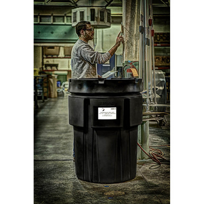 Enpac 95-Gallon Poly Spill Pack Drum with Screw-Top Lid, Black (MPN: 1095-BD)