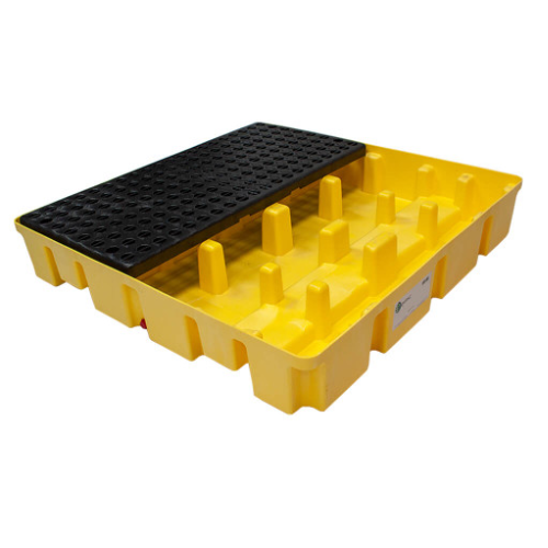 Enpac 4 Drum Slim-Line Poly Spill Pallet (MPN: 5400-YE)