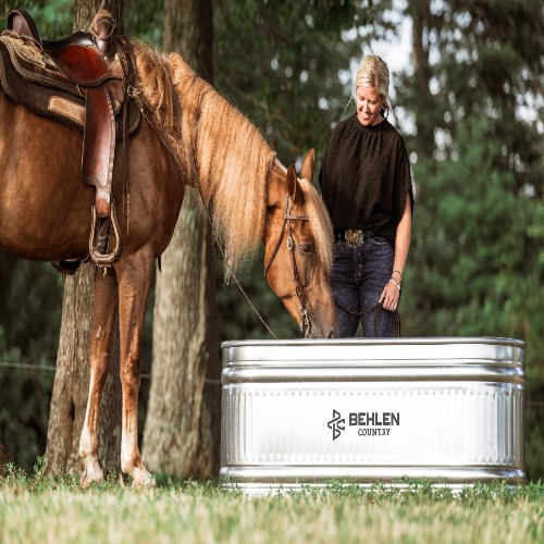 165 Gallon Behlen Country 2' x 2' x 6' Farmstead Oval Galvanized Tank (MPN: 50130048)