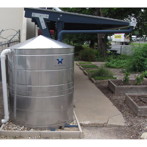 Texas Metal Tanks 830 Gallon Stainless Steel Water Storage Cistern (MPN: TM-MT830S-RW)