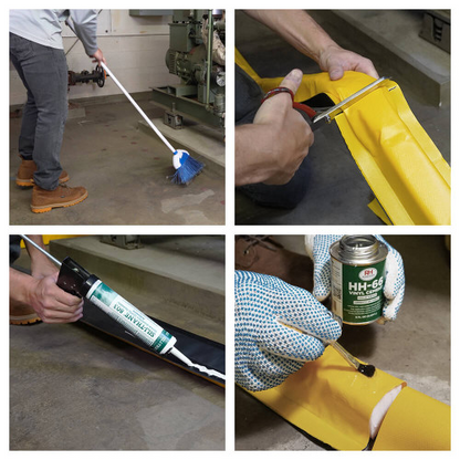 25'L Enpac Modular Diverter Berm Straight Section, Yellow (MPN: 48-225-DB)