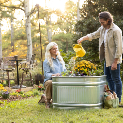 120 Gallon Behlen Country 34" x 34" x 24" Shallow Farmstead Square Stock Galvanized Tanks (MPN: 50140088)