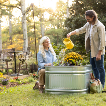 120 Gallon Behlen Country 34" x 34" x 24" Shallow Farmstead Square Stock Galvanized Tanks (MPN: 50140088)
