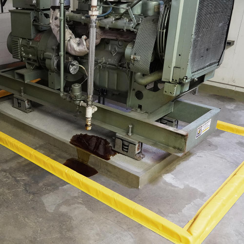 15'L Modular Diverter Berm Straight Section, Yellow (MPN: 48-215-DB)