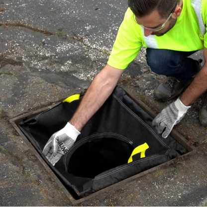 ENPAC Rectangular, Cone Style Storm Sentinel® Catch Basin Insert, Adjustable, With Oil-Absorbing Packet, Box of 10, (MPN: 4341-IB-BX)