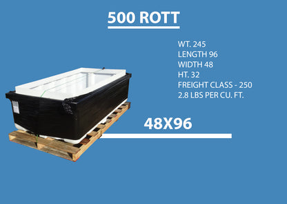 500 Gallon Custom Roto-Mold Plastic Rectangular Open Top Tank (MPN 500 ROTT)