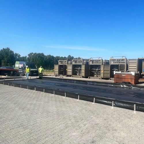 ENPAC 12'x20'x1' Aluminum L-Bracket Spill Berm (MPN: BD-1220-AL-L)