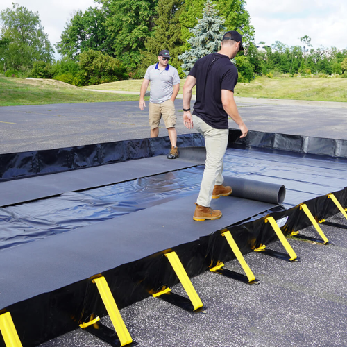 ENPAC 25'x40'x1' Stinger Snap-Up Collapsible Spill Berm (MPN: 48-25401-BK-SU)