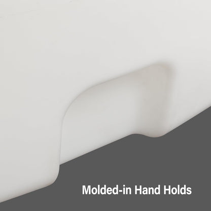 Elkhart Plastics 50 Gallon Flat Bottom Utility Storage Tank 1.7 SG (107049A03) - molded-in hand holds - Elkhart Plastics product line photo