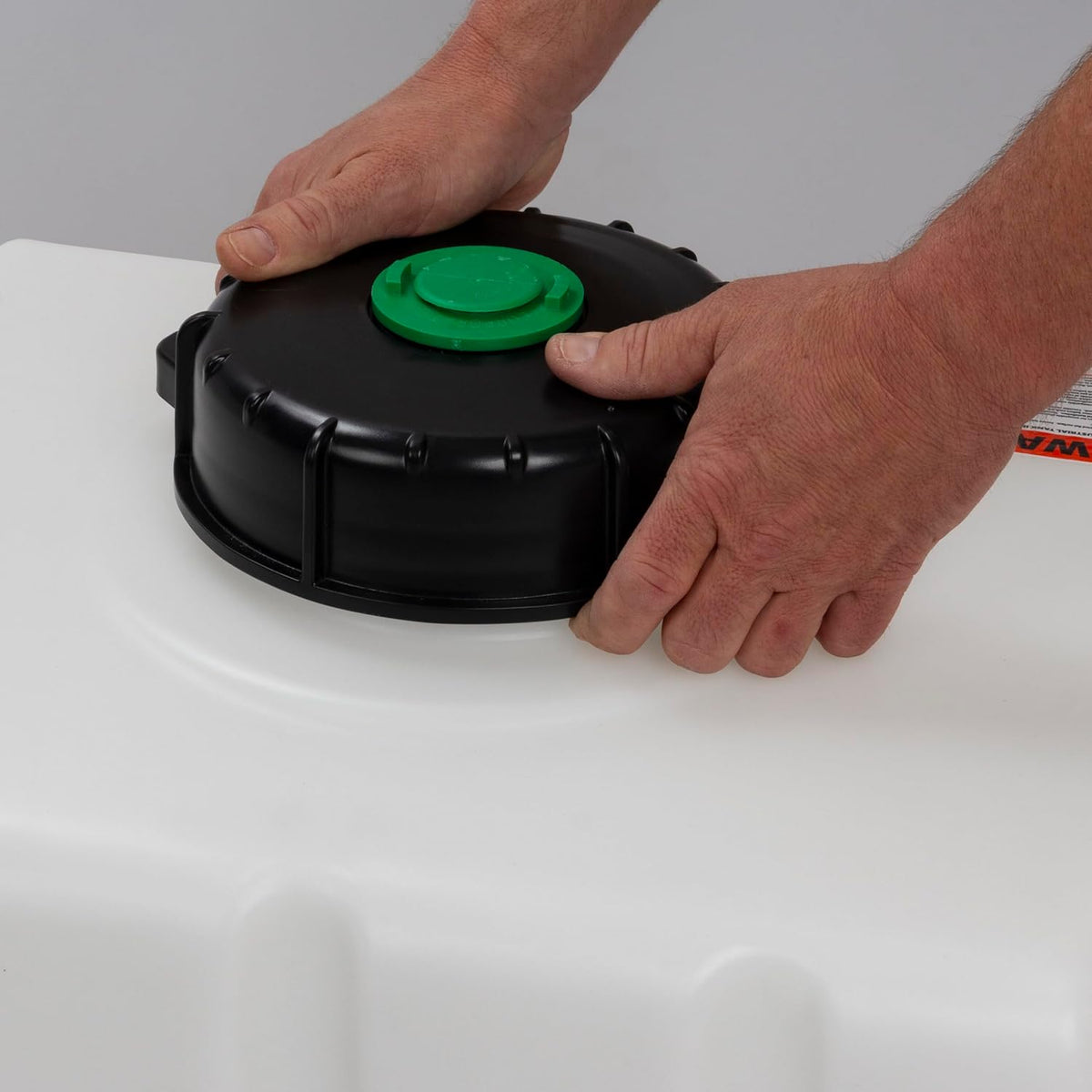 Elkhart Plastics 50 Gallon Flat Bottom Utility Storage Tank 1.7 SG (107049A03) - 6 inch fill cap - Elkhart Plastics product line photo
