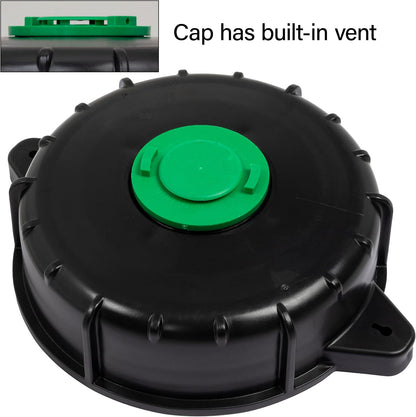 Elkhart Plastics 50 Gallon Flat Bottom Utility Storage Tank 1.7 SG (107049A03) - cap with built-in vent - Elkhart Plastics product line photo
