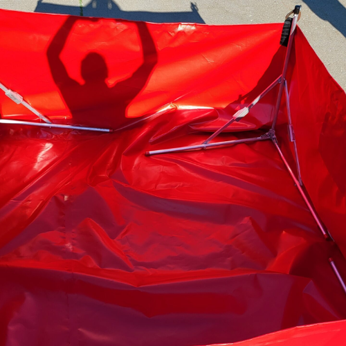 1000 Gallon Rol-La-Tank Type-1  22 Oz HPR® (Red, Yellow) Fol-Da-Tank (MPN: RLTT1-1000)