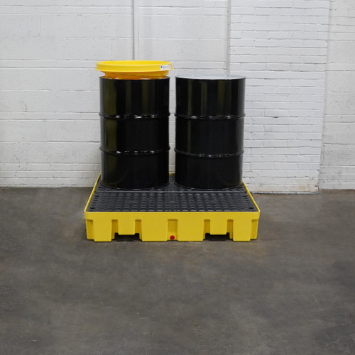 Enpac 4 Drum Slim-Line Poly Spill Pallet (MPN: 5400-YE)