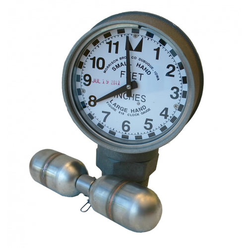 Morrison Bros. FIG 818 clock gauge with clock-style dial face