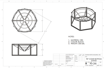 90 inch Diameter Custom Roto-Mold Cone Stand  (MPN 90 CBS)