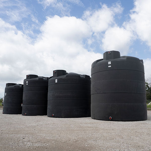 Elkhart Plastics 3000 Gallon Vertical Water Storage Tank 1.0 SG (307068A00) - installed tanks on site - Elkhart Plastics product line photo
