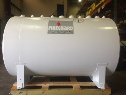 550 Gallon Newberry Dual Wall Fireguard Cylindrical Saddle Tank (SKU: NB00550FGD048)