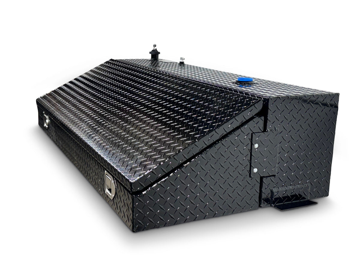 ATTA 44 Gallon Diesel Auxiliary Tank & Wedge Style Toolbox-AT44RWB