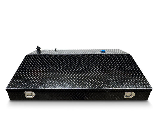 ATTA 44 Gallon Diesel Auxiliary Tank & Wedge Style Toolbox-AT44RWB