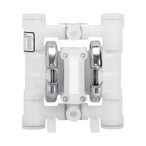 JDA Global NOMAD Pwr-Flo NPF07 1/4" Non-Metallic PTFE-Fitted Air-Operated Double Diaphragm Pump, Clamped - product photo