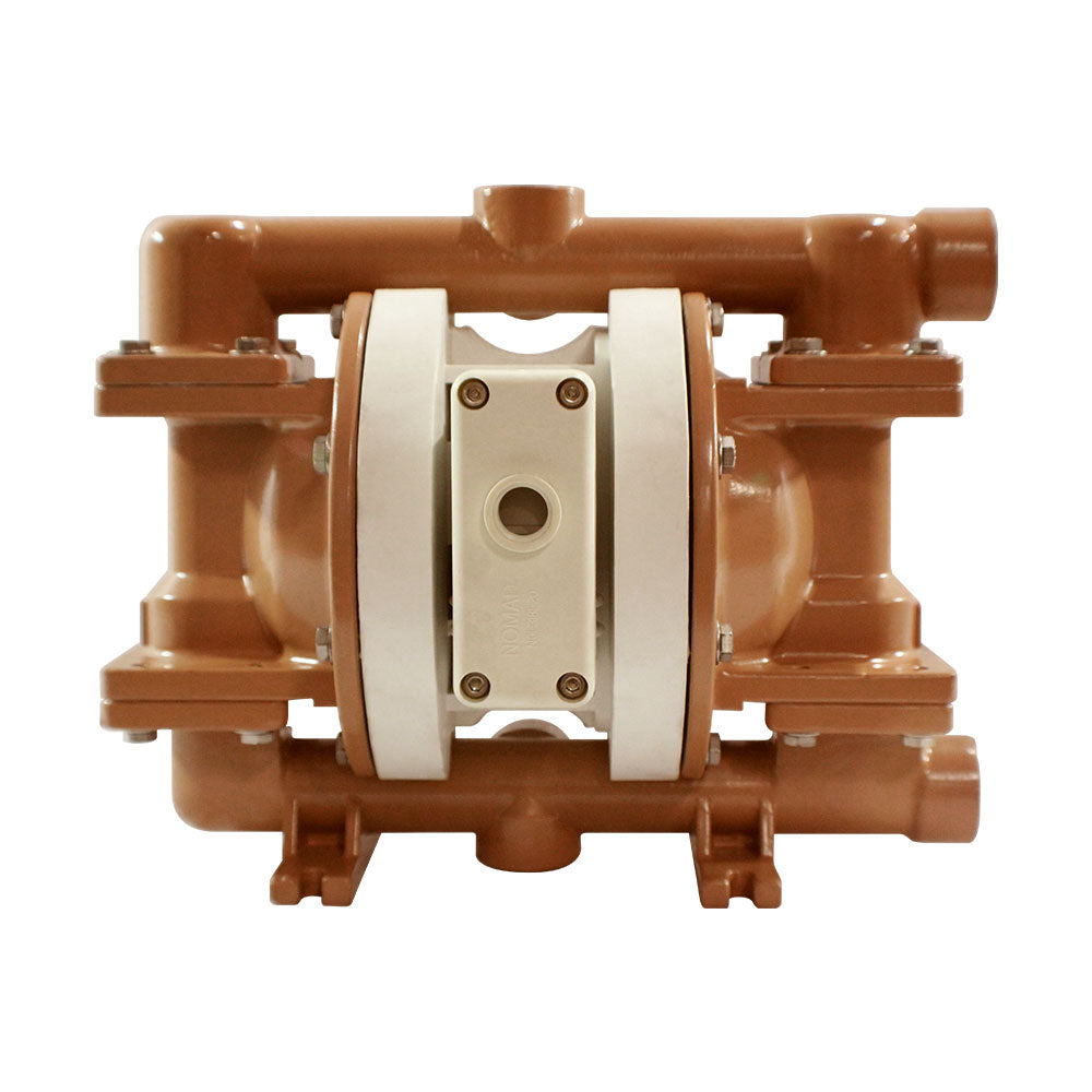 JDA Global NOMAD Pwr-Flo NPF250 1" Side-Ported Metallic Rubber/TPE-Fitted Air-Operated Double Diaphragm Pump, Bolted - product photo