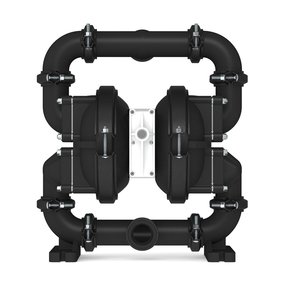 JDA Global NOMAD Pwr-Flo NPF50 Flap Valve 2" Non-Metallic Rubber/TPE-Fitted Air-Operated Double Diaphragm Pump, Clamped - product photo