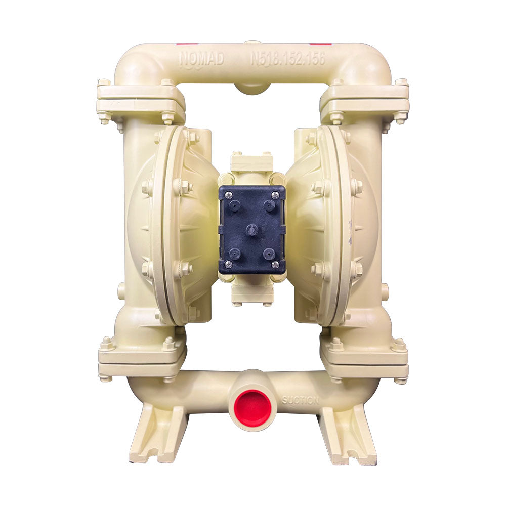 JDA Global NOMAD Quali-Flo N15 1-1/2" Metallic Rubber/TPE-Fitted Air-Operated Double Diaphragm Pump, Bolted - product photo