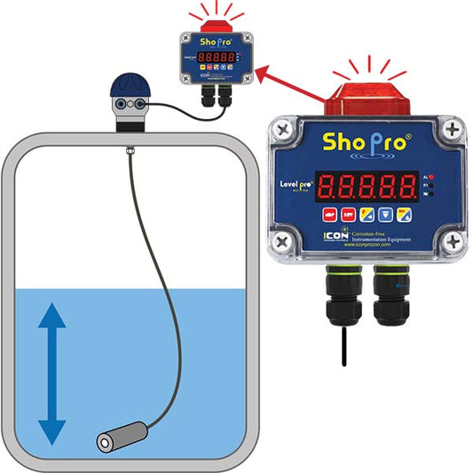 Peabody Engineering ShoPro SP100 - Pressure Transducer Level Sensor with Junction Box 2" MNPT Threads - product photo