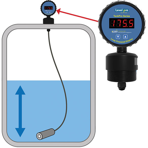 Peabody Engineering TankPro (Submersible Level Sensor w/Display) - 1 Relay + 4-20mA Output - product photo