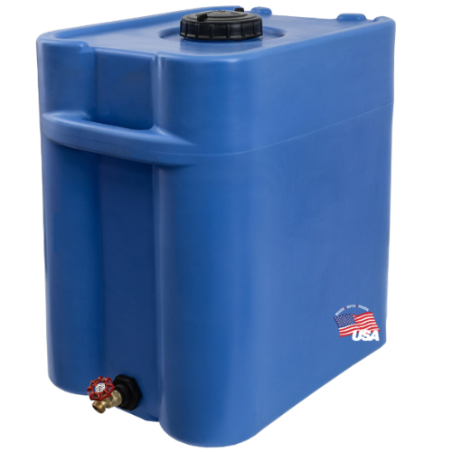 RomoTech 35 Gallon Stackable Potable Water Storage Tank – Aqua Blue – 82129393