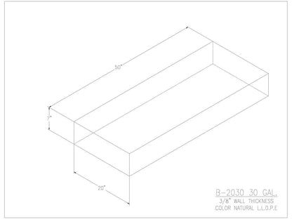 30 Gallon Water/Holding Tank - 2030 - JMS