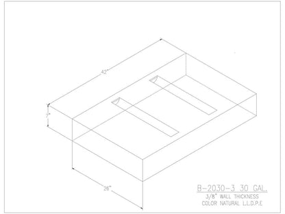 30 Gallon Water/Holding Tank - 2030-3 - JMS