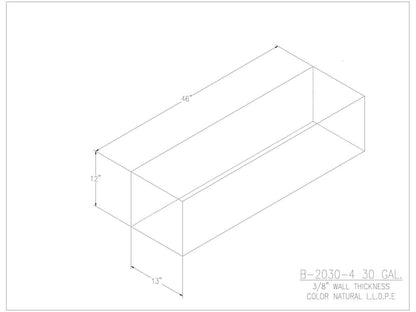 30 Gallon Water/Holding Tank - 2030-4 - JMS