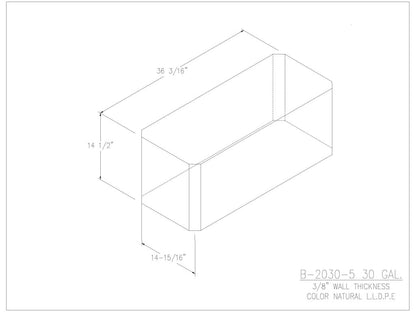 30 Gallon Water/Holding Tank - 2030-5 - JMS